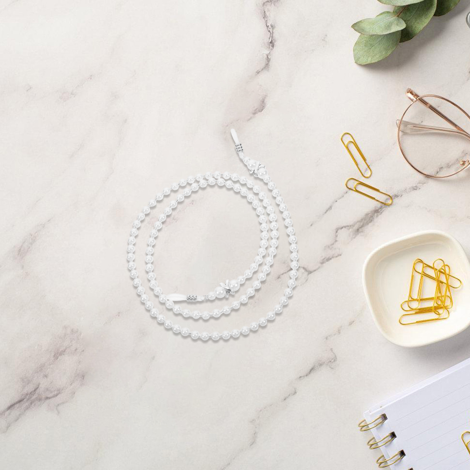 Mask Chain Holder - Catena per Occhiali con Perle, Cordino